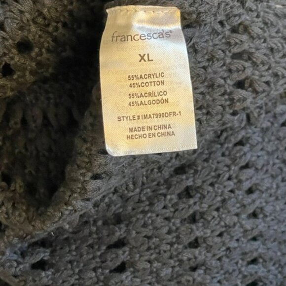 AUDREY PARKS + Francesca's Crochet Black Midi Dress Halter NEW NWT XL - Picture 9 of 10